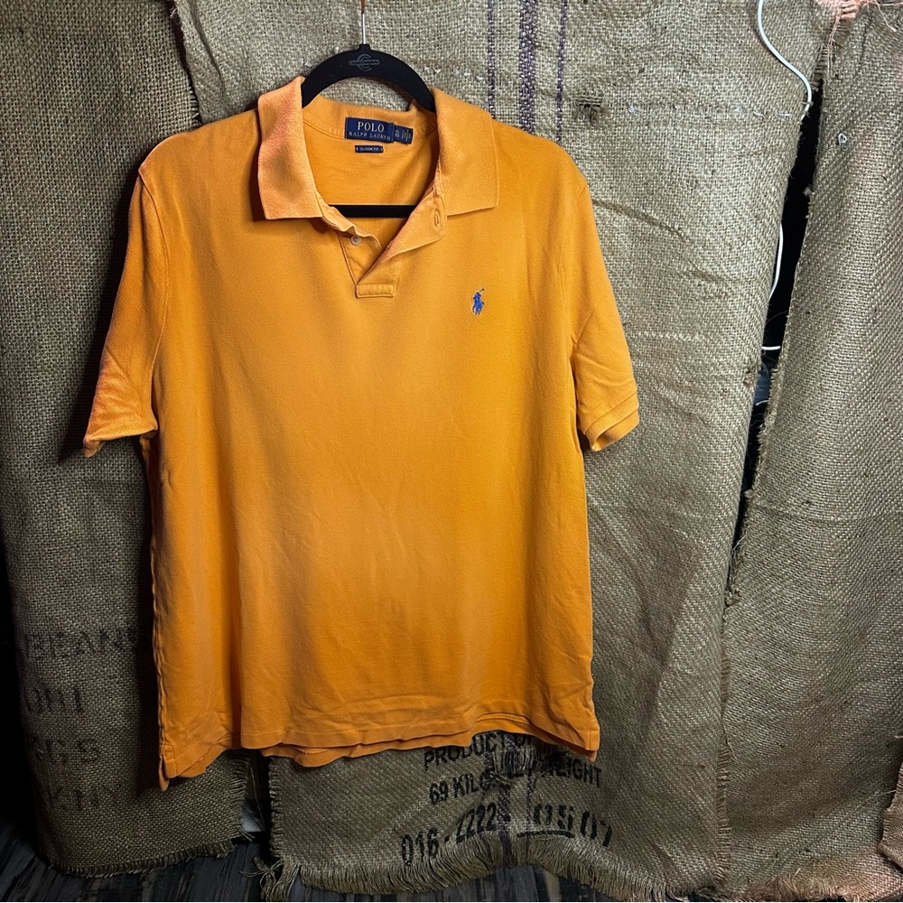 Orange preppy Polo Ralph Lauren‎ polo shirt size XL NWOT